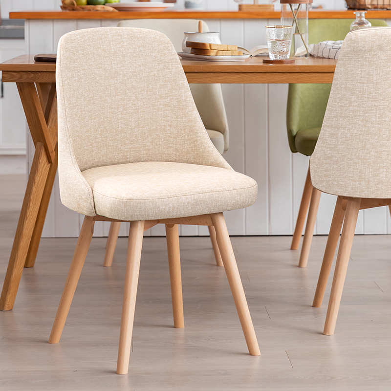 实木餐椅家用现代简约卧室凳子休闲电脑椅咖啡酒店靠背椅餐桌椅子