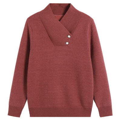 打底羊绒衫冬季加绒毛衣女一体绒