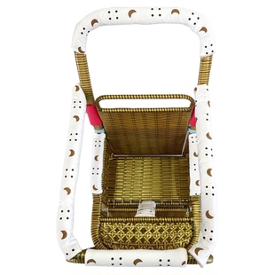 儿童藤椅车藤编车推车配件防啃咬防撞纯棉扶手套把手套护裆保护套