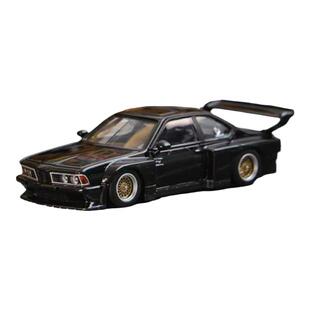 宝马E24 635 CSi车模 SW 1:64 Sharknose改装黑 仿真合金汽车模型
