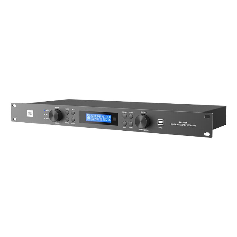 JBL  RMP1600K前级效果器专业卡拉OK混响防啸叫数字均衡反馈抑制