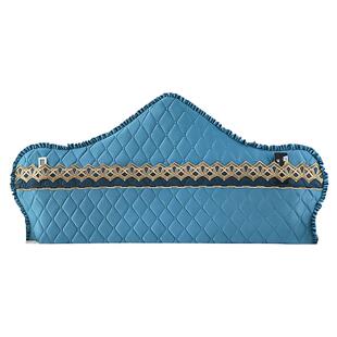 定制欧式床头罩套半圆弧形绒面夹棉简单大方不规则异形全包弹力套