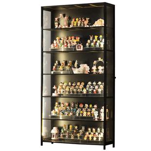 手办柜带灯透明展示柜家用盲盒摆件装饰品谷子收纳盒二次元痛柜