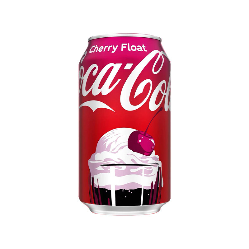 美国进口coca-cola可口可乐奶油樱桃味碳酸饮料果味汽水355ml
