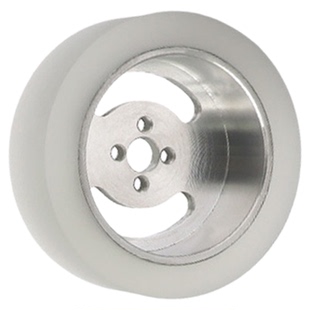 聚氨酯包胶铝芯摩擦轮压轮驱动滚轮耐磨抗压高精度电机轮PU主动轮