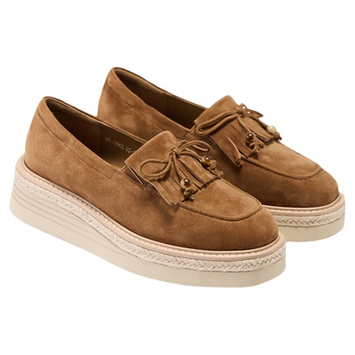 fed复古乐福鞋春季新款女鞋一脚蹬渔夫鞋厚底通勤鞋女S1226-YA005