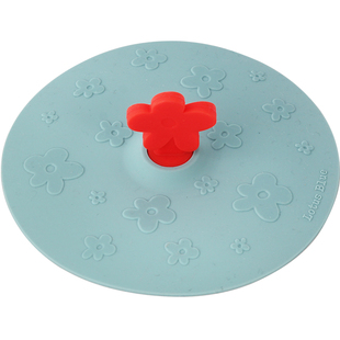 蓝莲花家居硅胶杯盖食品级通用玻璃陶瓷杯子盖子密封防尘大口径盖