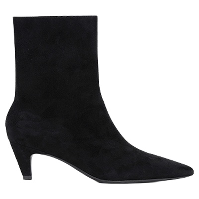 【奥黛丽】heelz设计师手工鞋履 ｜羊翻毛皮 小黑靴 5.5 公分