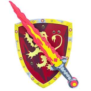 EVA安全刀剑盾牌武器 万圣节泡沫海盗刀儿童海绵玩具狮子剑盾兵器