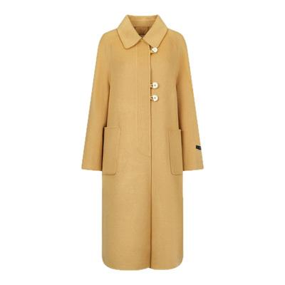 DTLANDO冬季款女装优雅气质翻领100%绵羊毛双面呢大衣中长款外套