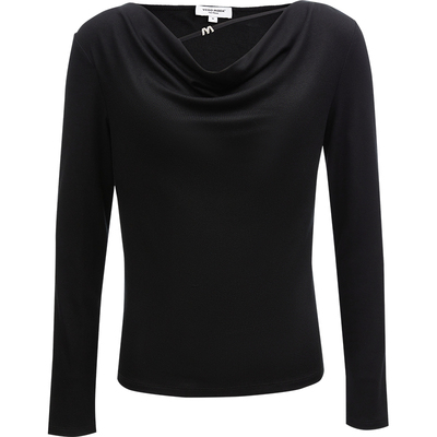 VeroModa荡领长袖上衣修身短款