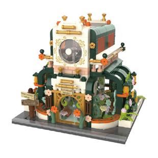 JAKI佳奇积木莫奈花房拼装积木鲜花摆件玩具送女孩情人节生日礼物