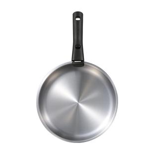 卡罗特平底锅不锈钢可拆卸手柄锅家用不粘聚油平底无涂层牛排煎锅