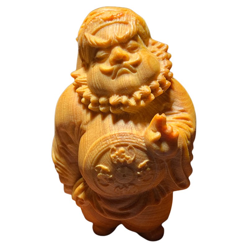 手把件傲娇钟馗天然崖柏木雕