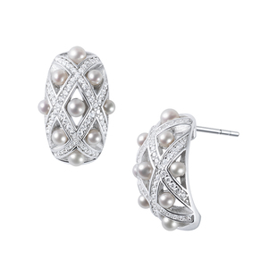 PEARLSTIGE至如繁星耳钉淡水珍珠高级珠宝感气质明星同款耳饰