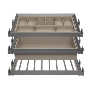 衣柜拉篮抽屉式多功能伸缩裤架滑轨家用收纳饰品首饰盒格子抽五金