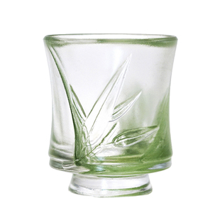 梁明毓琉璃茶具 碧君竹节琉璃品杯 品茗茶品酒均可 文人茶器 新品