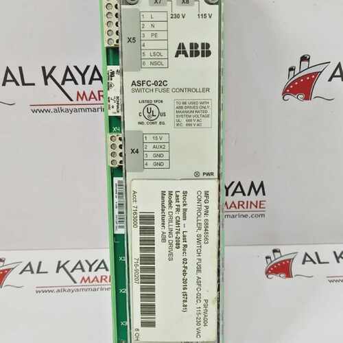 ABB ASFC-02C SWITCH FUSE CONTROLLER (FAST SHIP BY DHL/FEDEX)