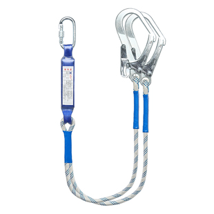 国标高空作业安全带连接配绳涤纶编织绳缓冲包防坠落保护安全绳索