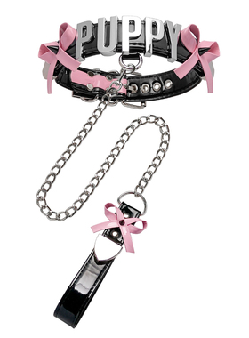 原创定制项圈女m小狗牵引绳k9男