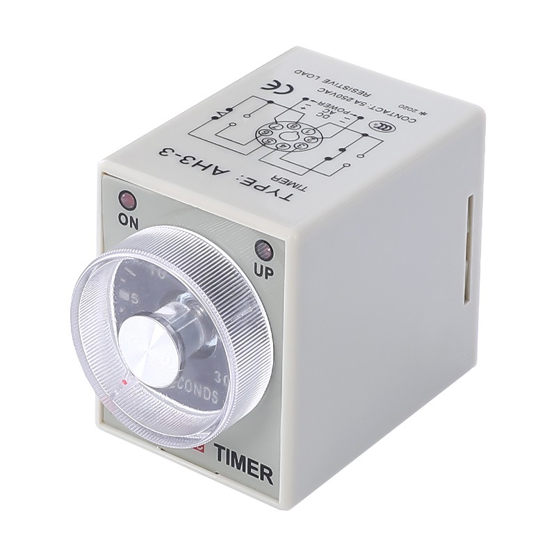 AH3-3时间继电器AH3-2直流AC220V通电延时定时器DC24V DC12V 8脚