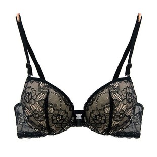 前扣有钢圈内衣女前记扣蕾丝小胸前面系扣子聚拢厚调整前开扣文胸