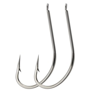 大号丸世鱼钩白色有刺长柄歪嘴钩锚钩锋利高碳钢海钓黑鲷鲈鲶鱼钩