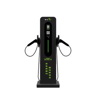 莱充商用新能源电动汽车充电桩扫码刷卡工厂酒店收费免费14KW双枪