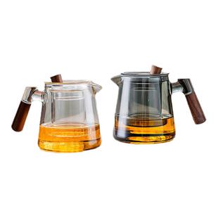 茶壶玻璃侧把壶耐高温煮茶壶家用茶水分离泡茶壶2024新款茶具套装