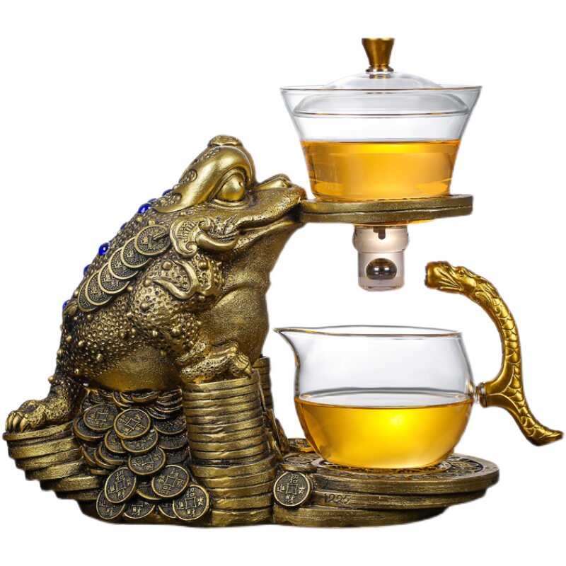 金蟾玻璃茶具泡茶壶茶壶盖套装
