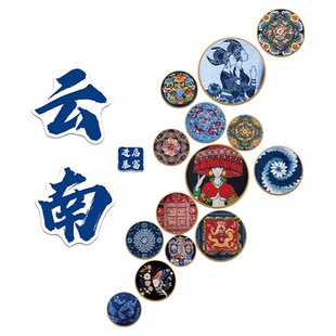 云南傣民族风氛围饭店墙面装饰生烫牛肉米线面馆餐饮壁画火锅特色