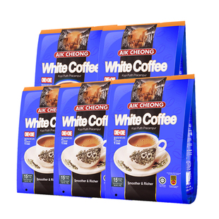 益昌老街二合一450g*5袋无蔗糖添加白咖啡速溶熬夜马来西亚进口