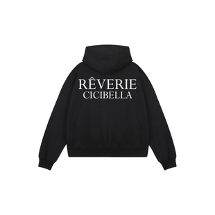 金智秀同款Cicibella字母印花加绒连帽卫衣宽松加厚cleanfit帽衫
