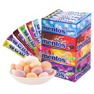 曼妥思劲嚼充气糖果37g*15条薄荷特强儿童软糖脆皮软心休闲零食