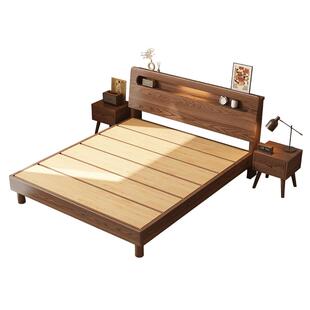 全实木地台床2025新款家用卧室小户型悬浮床无床头榻榻米排骨架床