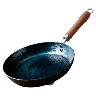 纯手工铁锅小煎锅无涂层平底锅不粘锅家用辅食牛排烙饼产地章丘