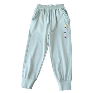 女童休闲裤纯棉夏季薄款儿童宽松运动裤中大童夏款长裤女孩防蚊裤