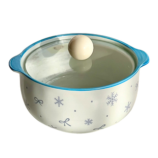 釉下彩陶瓷带盖泡面碗家用2026新款汤碗个人专用餐具微波炉专用碗