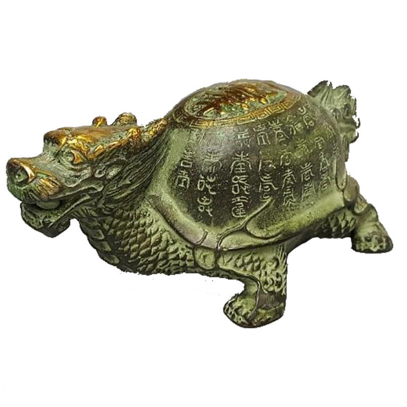 龙龟青铜办公室桌面摆件老神仙