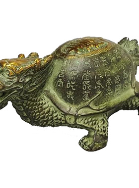 龙龟青铜办公室桌面摆件老神仙