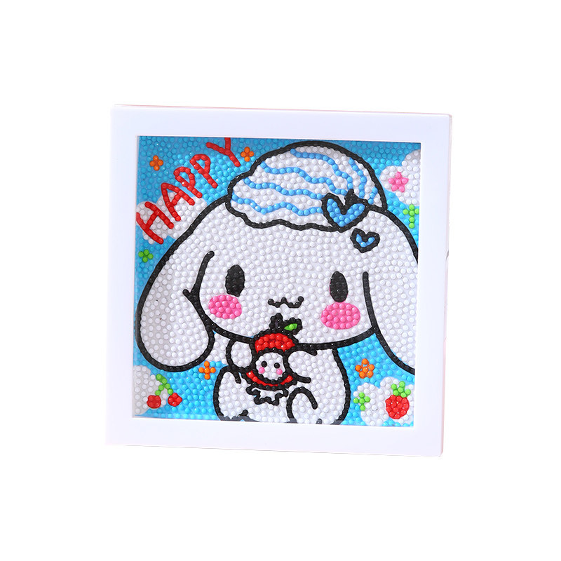 新款儿童手工diy钻石画带框点砖粘贴画小学生男女孩礼物益智玩具