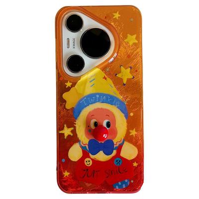 拓岚 适用华为mate70pro+新款手机壳双层秋冬橙色渐变趣味可爱卡通小人mate60pro挂绳pura70/80pro硅胶网红女