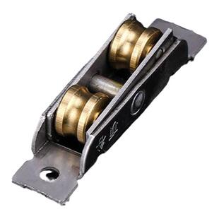 塑钢窗滑轮不锈钢双槽双平轮不锈钢滚针铜轮推拉窗户轨道配件