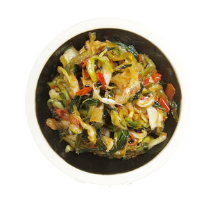 安徽荻港老许香菜传统手工制作下饭菜开胃菜嫩白菜心配粥麻油咸菜