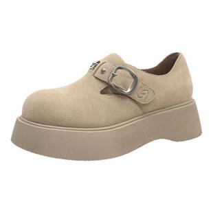 星期六时尚厚底勃肯鞋女鞋2025新款春季小个子百搭全包博肯鞋