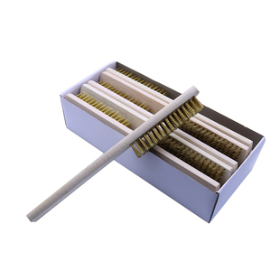 钢丝刷文玩不锈钢刀刷不锈钢丝铜丝烧烤厨房清洁除锈木柄小铁刷子