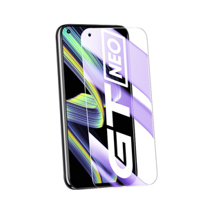 适用真我gtneo钢化膜全屏覆盖realmegtneo闪速版手机膜5G抗蓝光玻璃gtneo刚化膜防爆oppo高清RMX3031保护防摔
