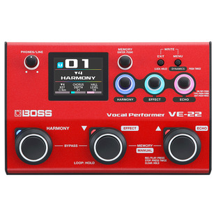 罗兰BOSS VE-22电吉他人声效果器贝斯失真单块乐句循环压缩混响