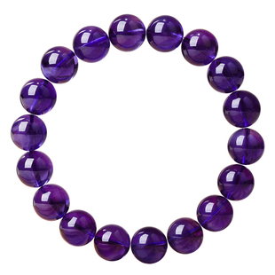 9A天然紫水晶手链乌拉圭紫晶真原石手串招财转运男女款九紫离火