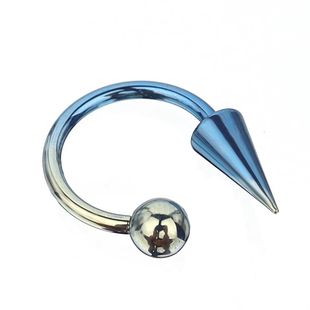 Shinma F-136钛合金彩色土酷不对称唇环尖锥耳环恶魔钉辣妹穿刺